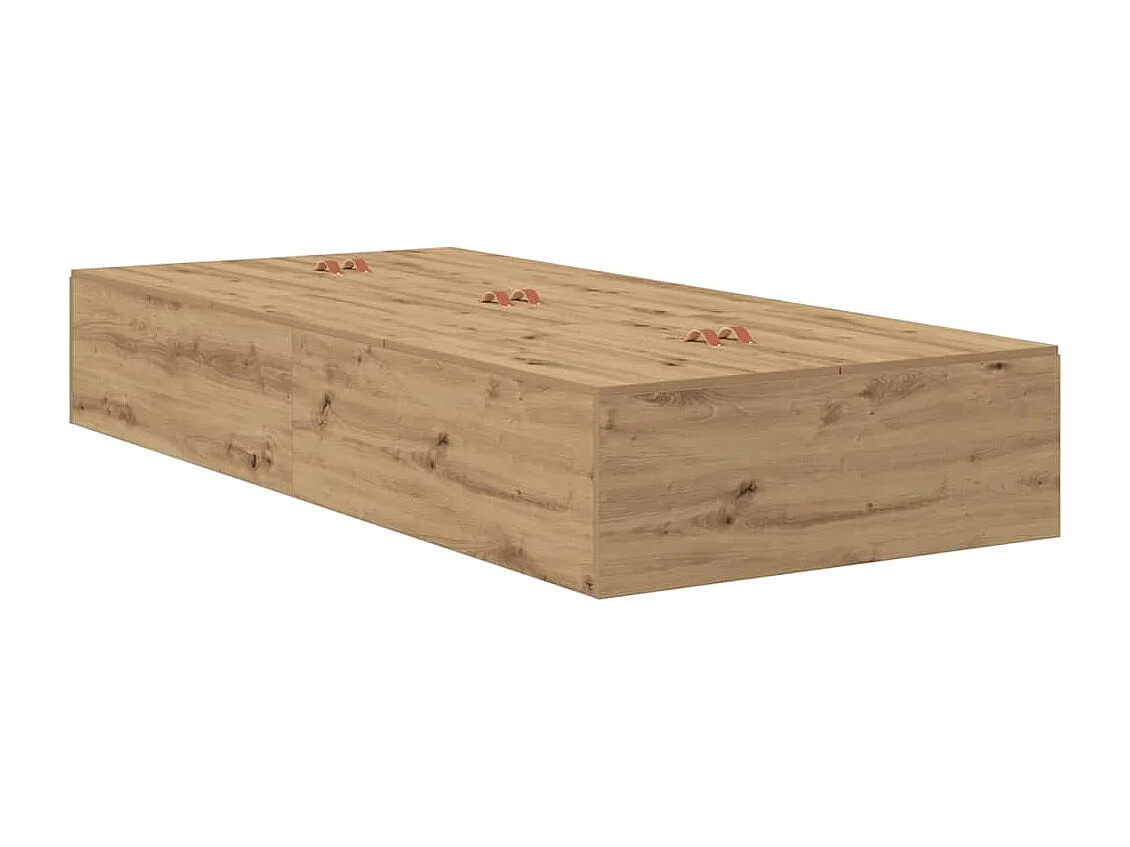 Berkfield Storage Bed Frame Artisan Oak 100 cm Engineered Wood