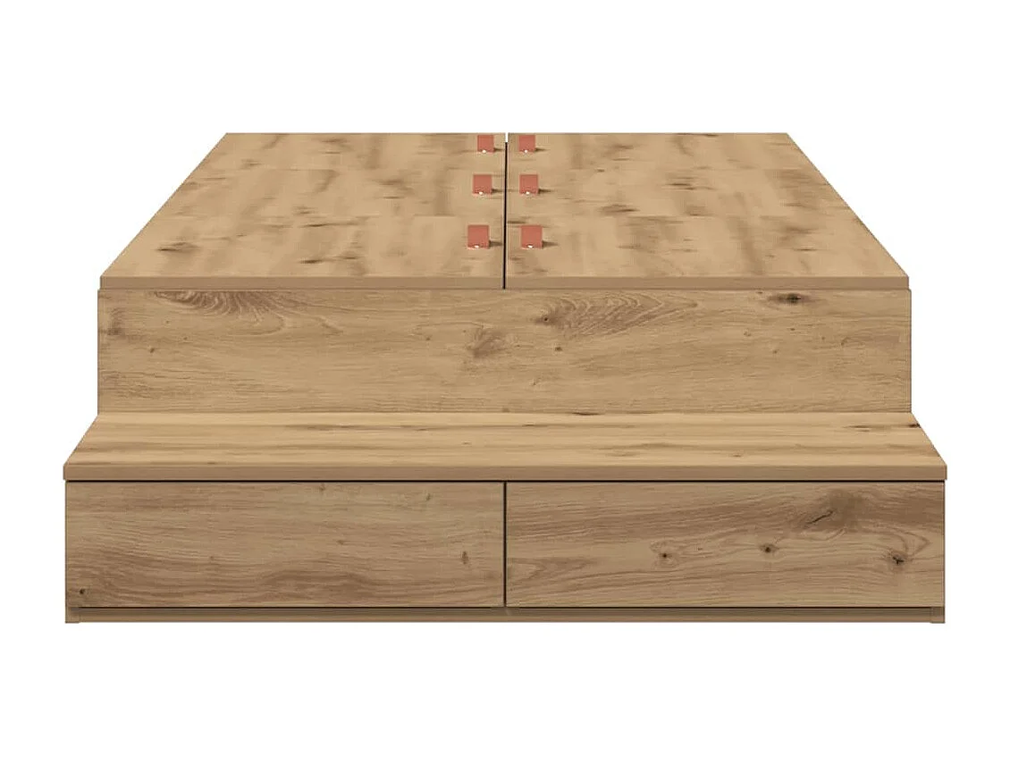Berkfield Storage Bed Frame Artisan Oak 100 cm Engineered Wood