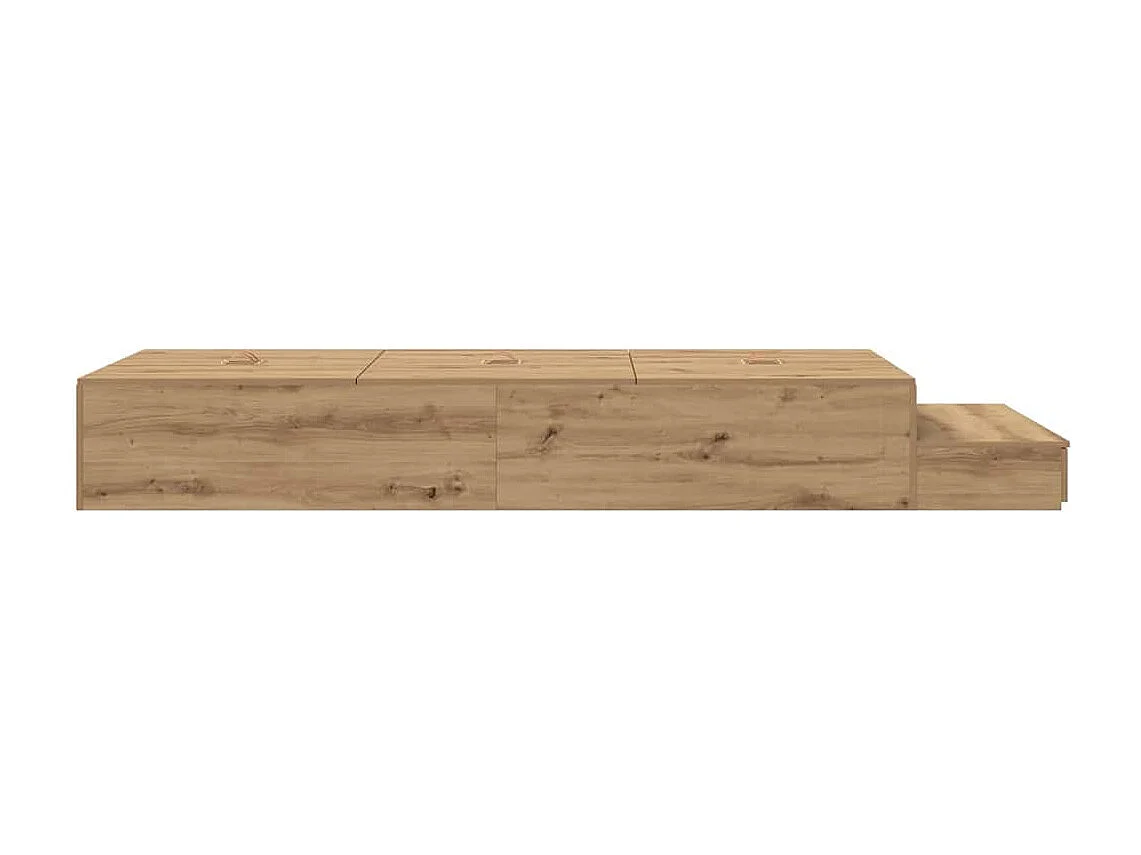 Berkfield Storage Bed Frame Artisan Oak 100 cm Engineered Wood