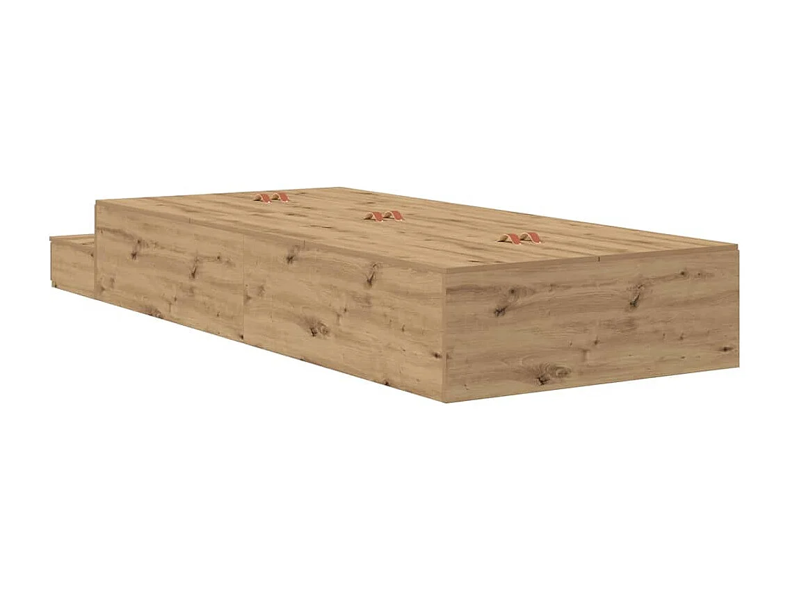 Berkfield Storage Bed Frame Artisan Oak 100 cm Engineered Wood