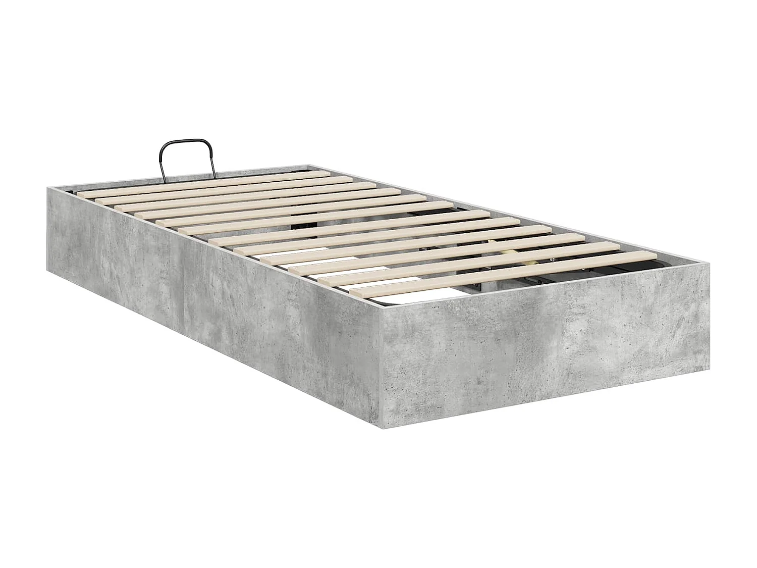 Berkfield Ottoman Bed Frame Concrete Grey 90 x 200 cm Engineered Wood