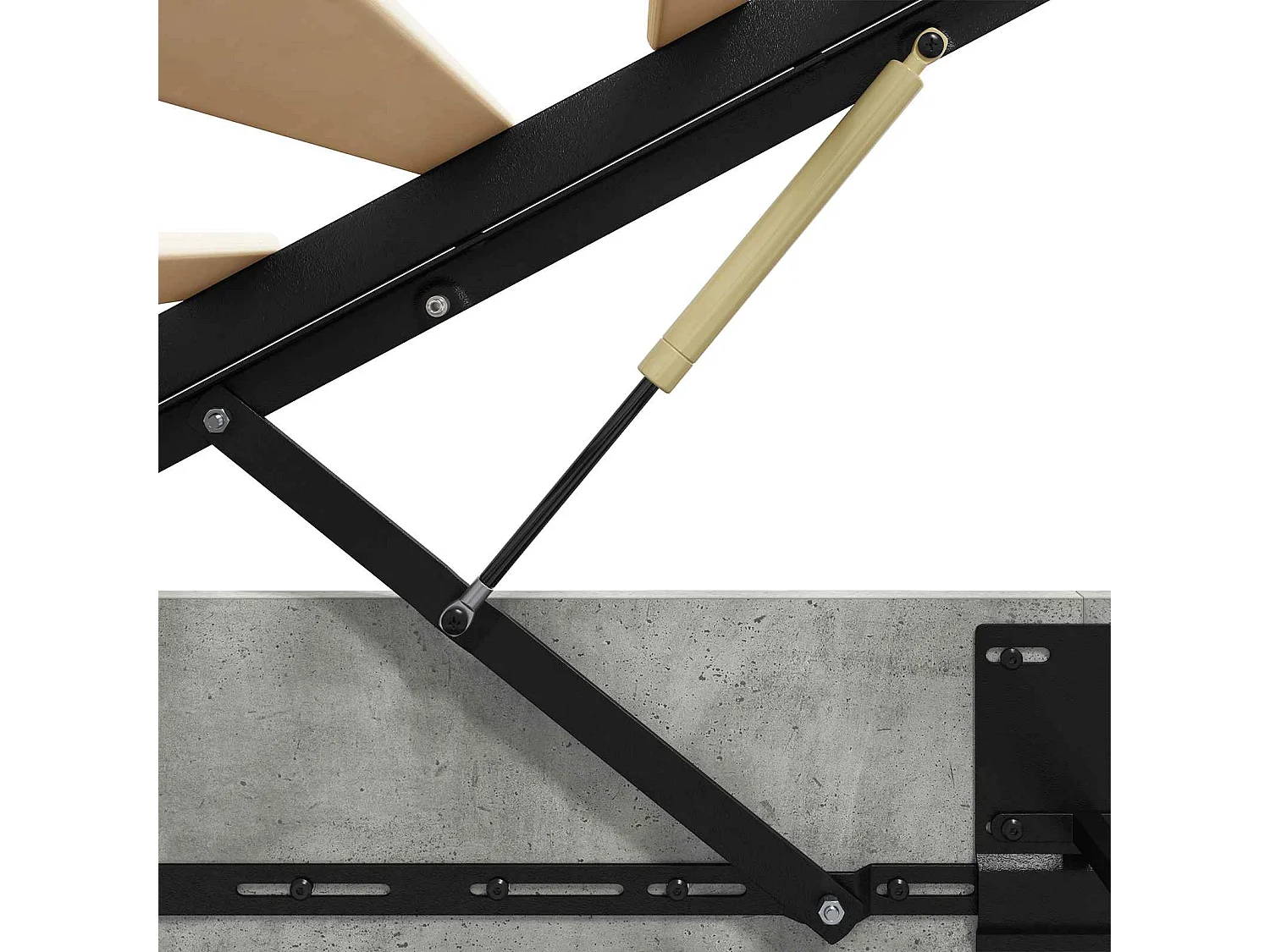 Berkfield Ottoman Bed Frame Concrete Grey 90 x 200 cm Engineered Wood
