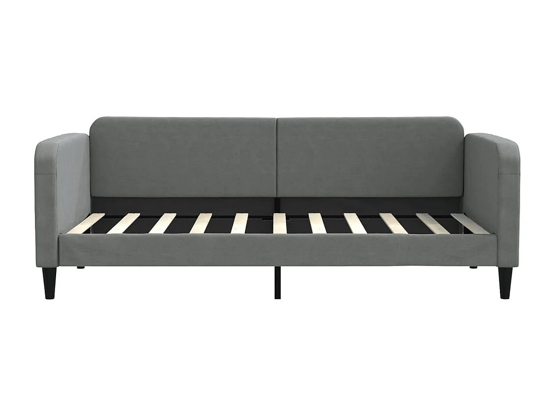 Berkfield Day Bed without Mattress Dark Grey 90x190 cm Single Fabric