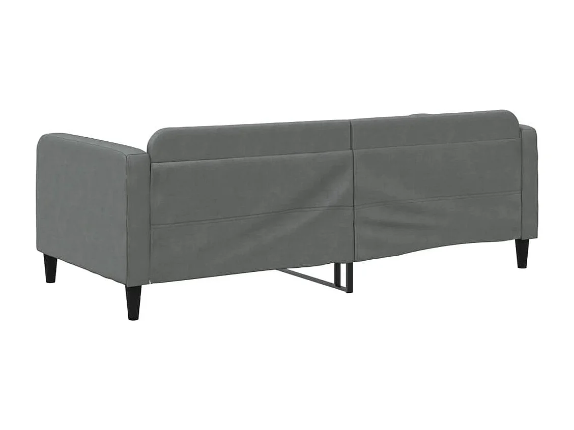 Berkfield Day Bed without Mattress Dark Grey 90x190 cm Single Fabric