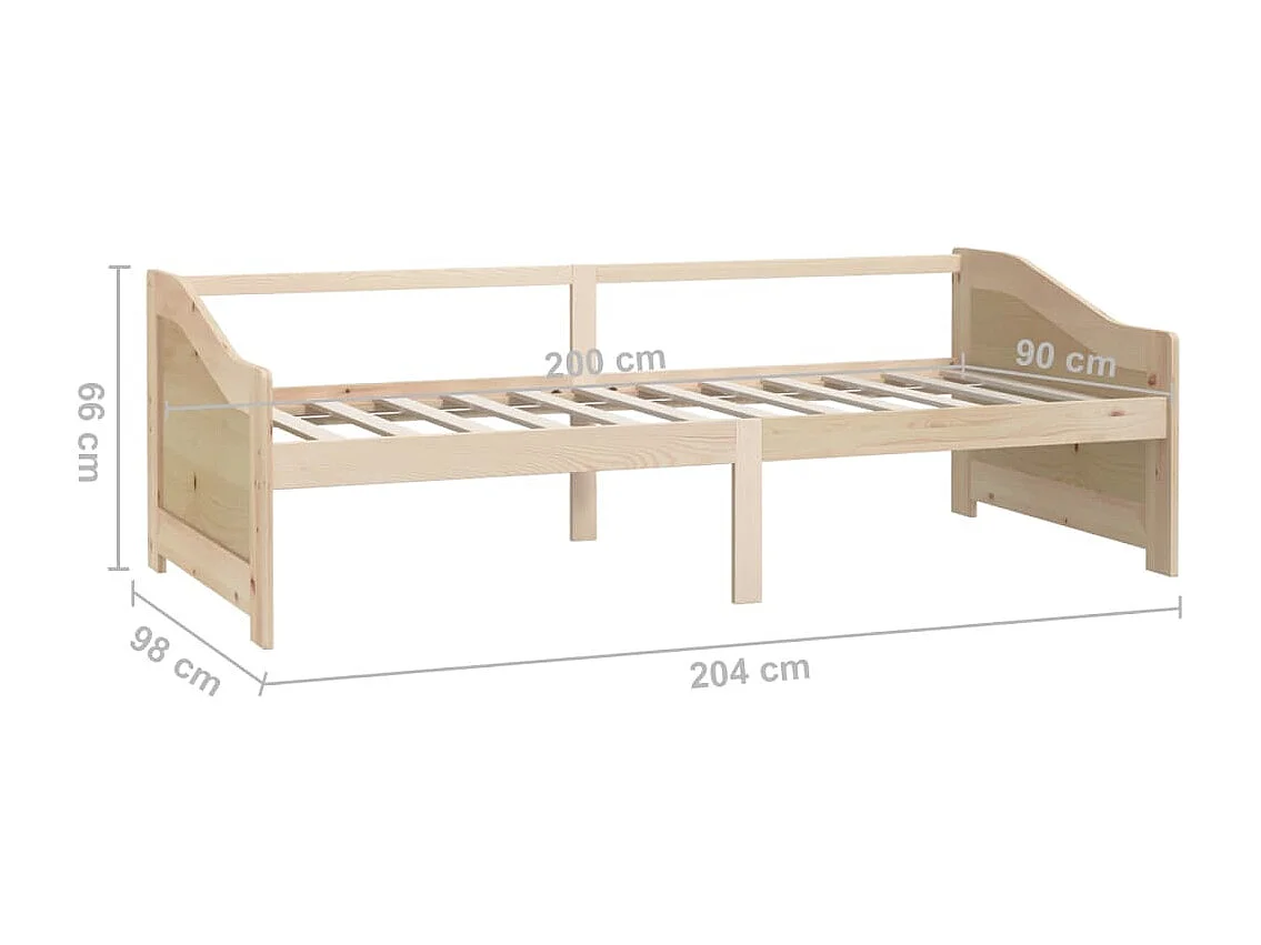 Berkfield 3-Seater Day Bed without Mattress 90x200cm