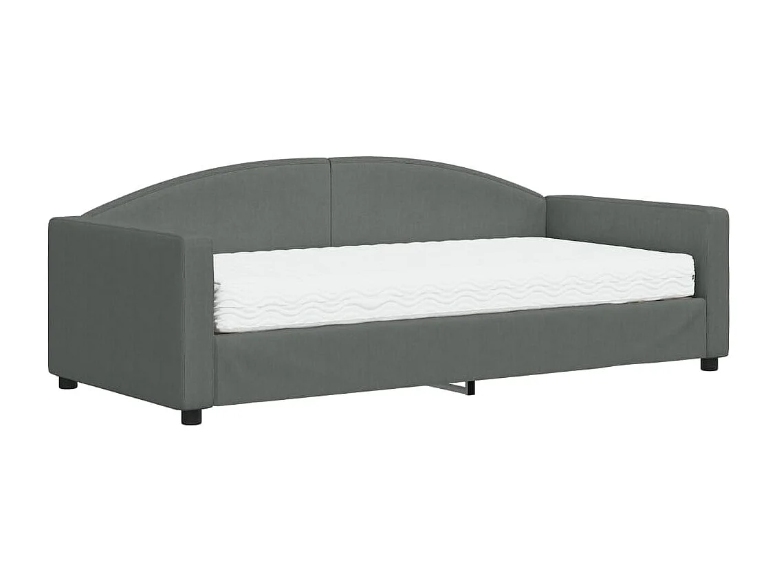 Berkfield Daybed with Mattress Blue Dark Grey 90x190 cm Fabric