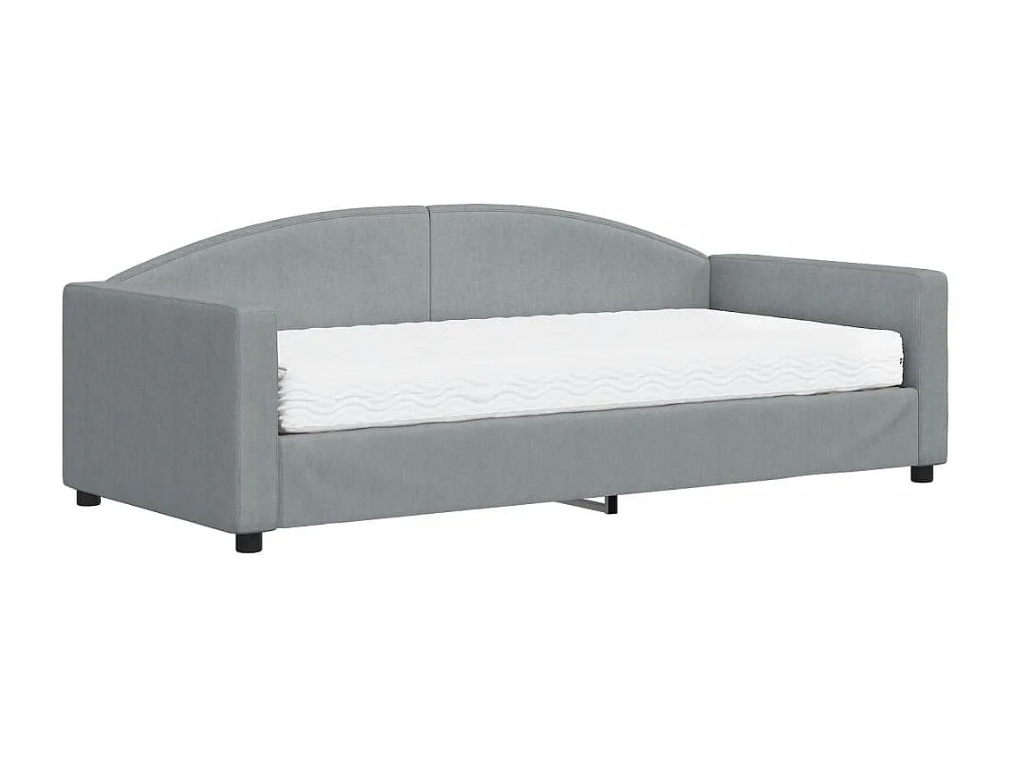 Berkfield Daybed with Mattress Blue Light Grey 90x190 cm Fabric