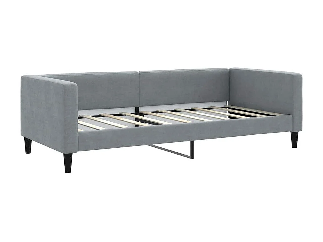 Berkfield Daybed with Mattress Light Grey 90x190 cm Fabric