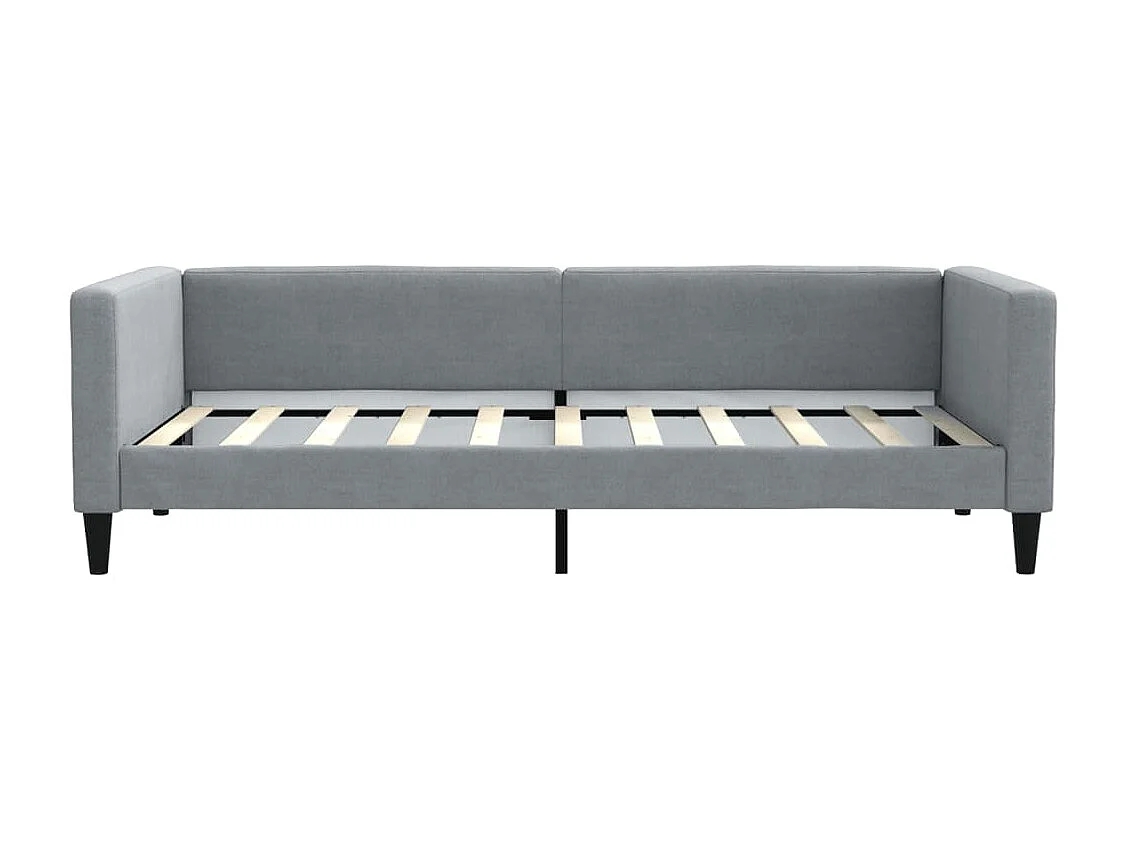 Berkfield Day Bed without Mattress Light Grey 90x190 cm Single Fabric