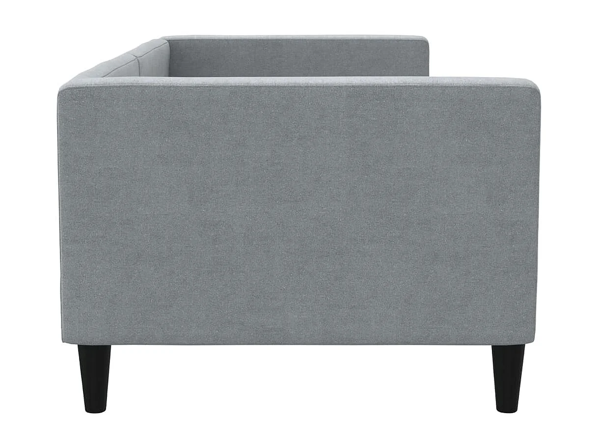 Berkfield Day Bed without Mattress Light Grey 90x190 cm Single Fabric