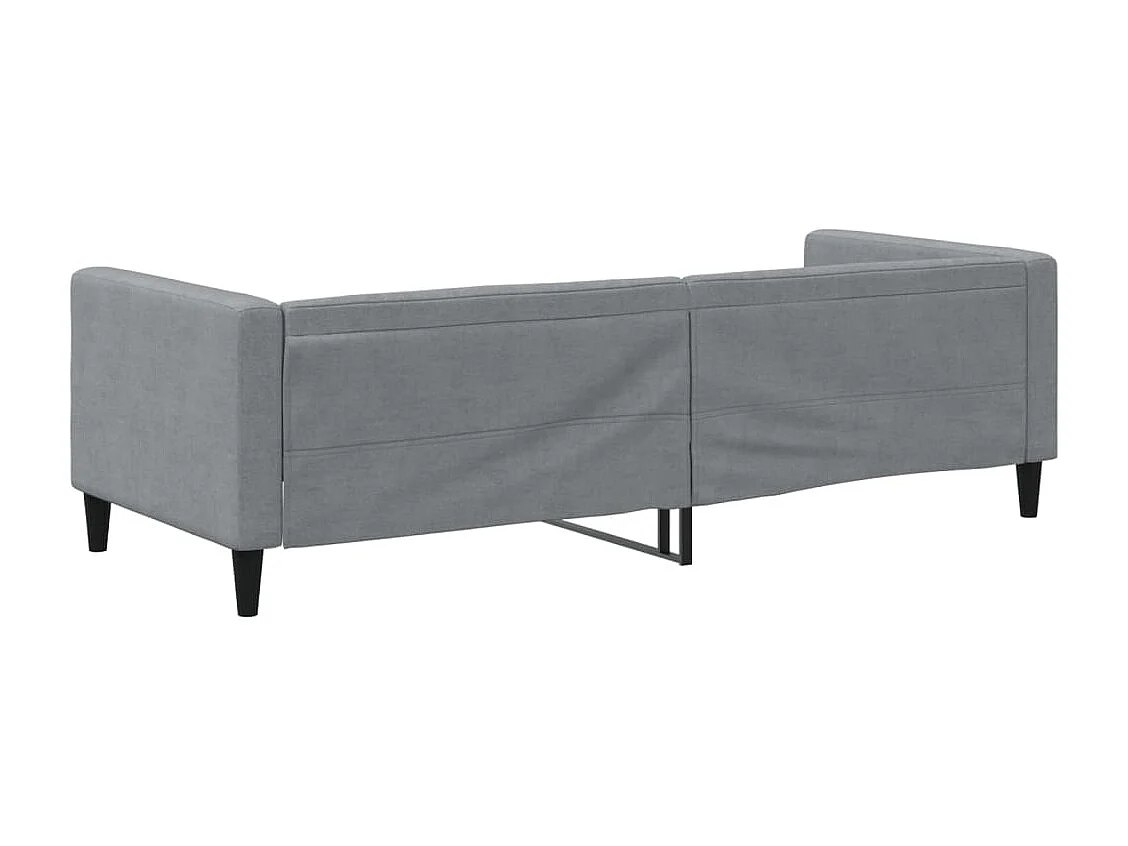 Berkfield Day Bed without Mattress Light Grey 90x190 cm Single Fabric