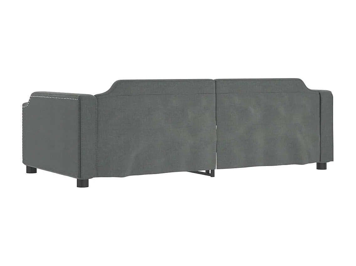 Berkfield Day Bed without Mattress Dark Grey 90x190 cm Single Fabric