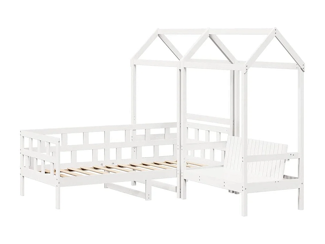 Berkfield Day Bed Set with Roof without Mattress White 80x200 cm