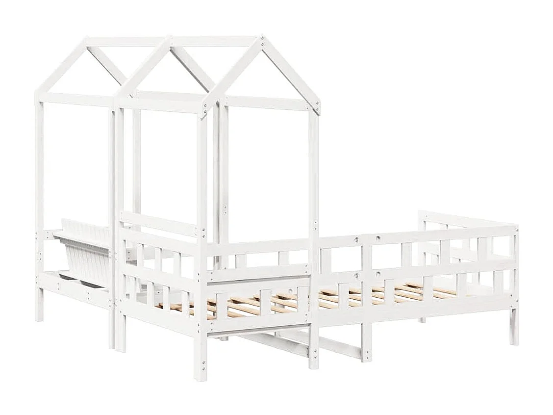 Berkfield Day Bed Set with Roof without Mattress White 80x200 cm