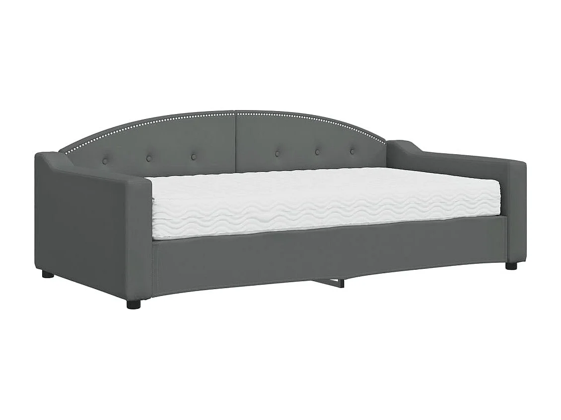 Berkfield Daybed with Mattress Dark Grey 90x190 cm Fabric