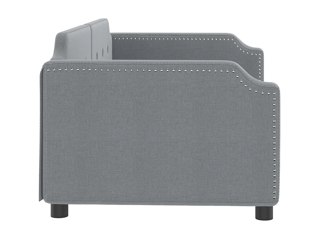 Berkfield Day Bed without Mattress Light Grey 90x190 cm Single Fabric