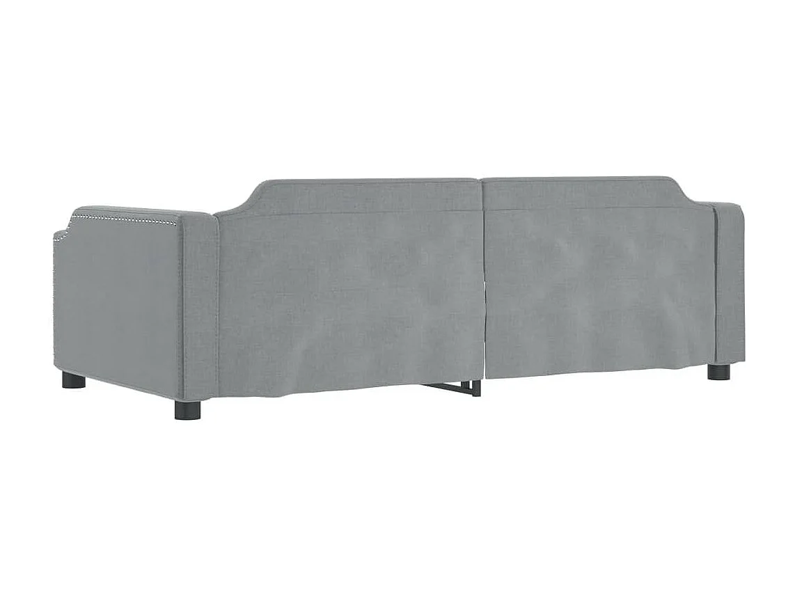 Berkfield Day Bed without Mattress Light Grey 90x190 cm Single Fabric