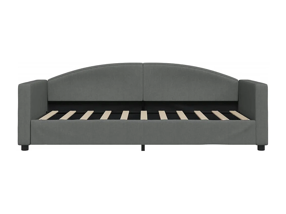 Berkfield Day Bed without Mattress Dark Grey 90x190 cm Single Fabric