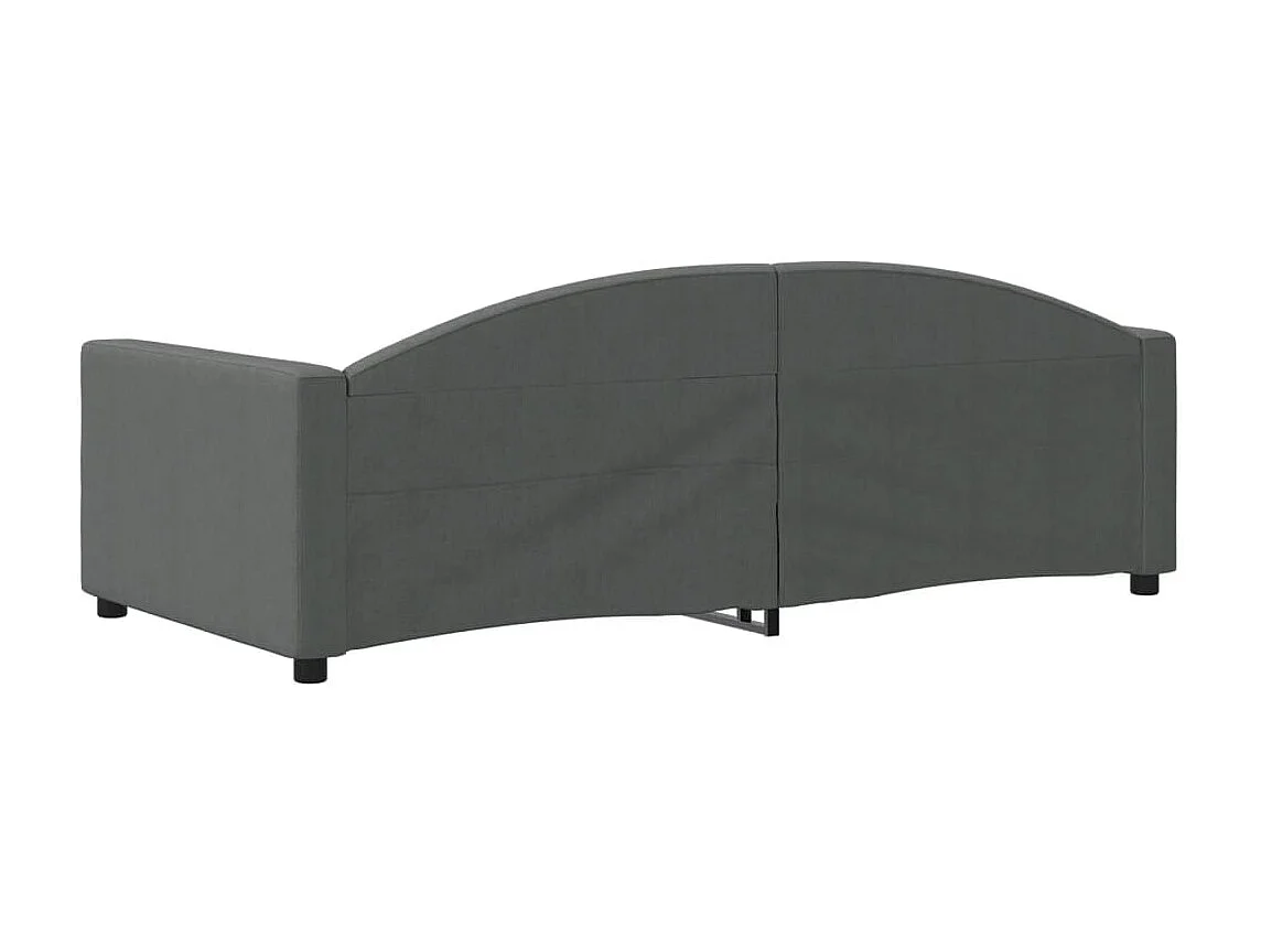 Berkfield Day Bed without Mattress Dark Grey 90x190 cm Single Fabric