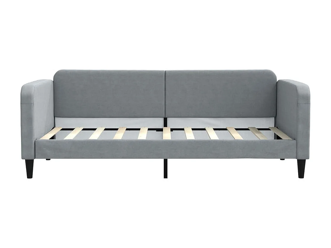 Berkfield Day Bed without Mattress Light Grey 90x190 cm Single Fabric