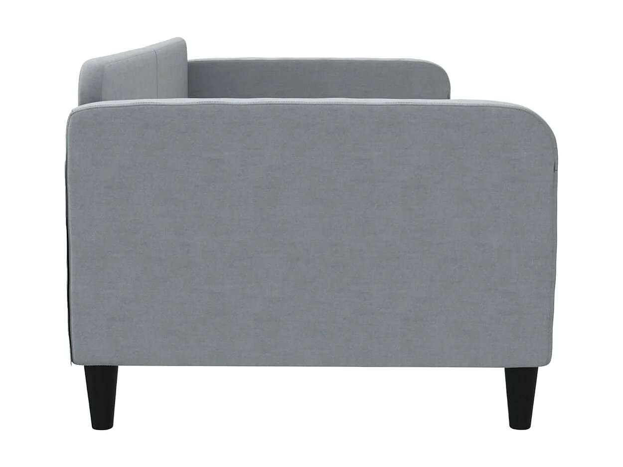 Berkfield Day Bed without Mattress Light Grey 90x190 cm Single Fabric