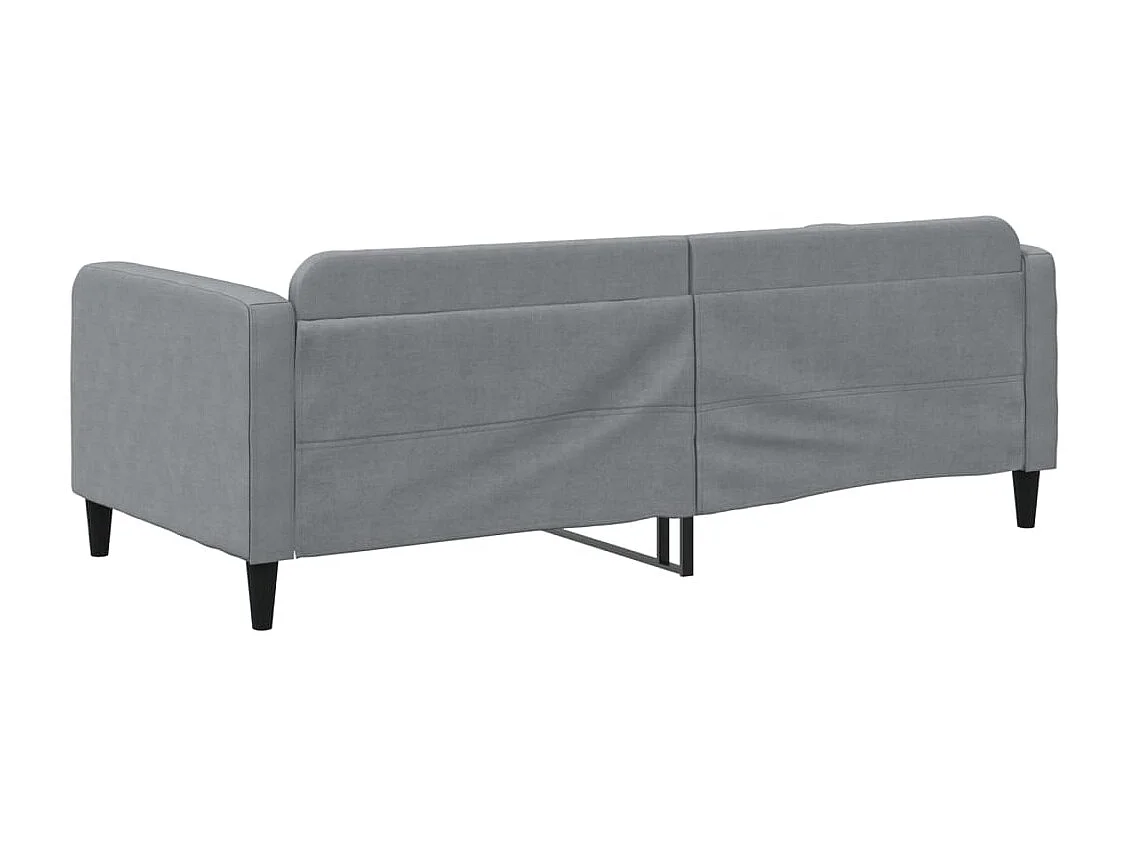Berkfield Day Bed without Mattress Light Grey 90x190 cm Single Fabric
