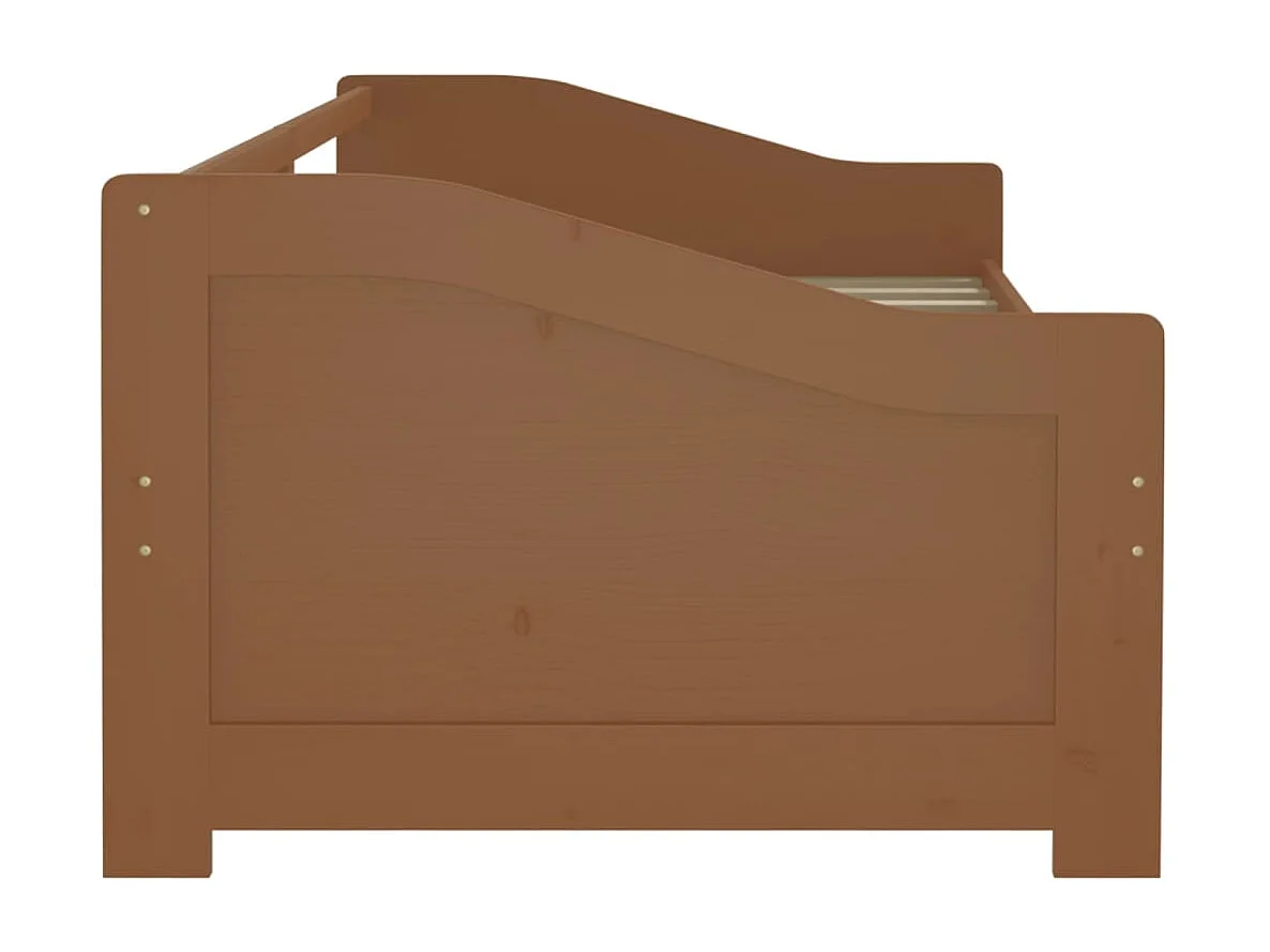 Berkfield 3-Seater Day Bed without Mattress Honey Brown 90x200cm