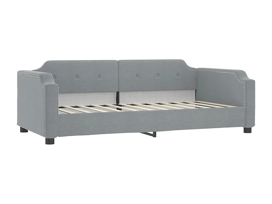 Berkfield Daybed with Mattress Light Grey 90x190 cm Fabric