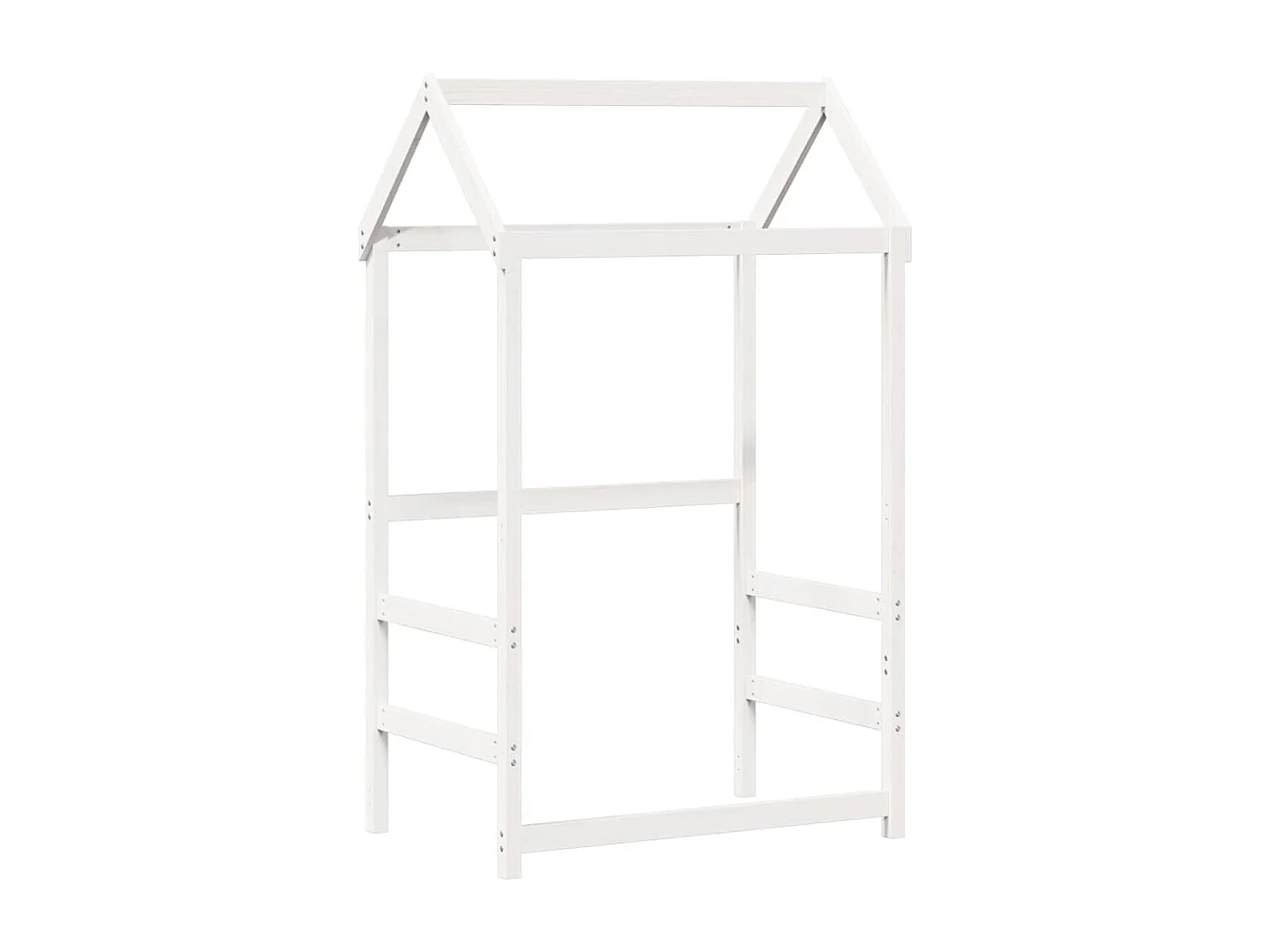 Berkfield Day Bed and Bench Set with Roof without Mattress White 80x200 cm