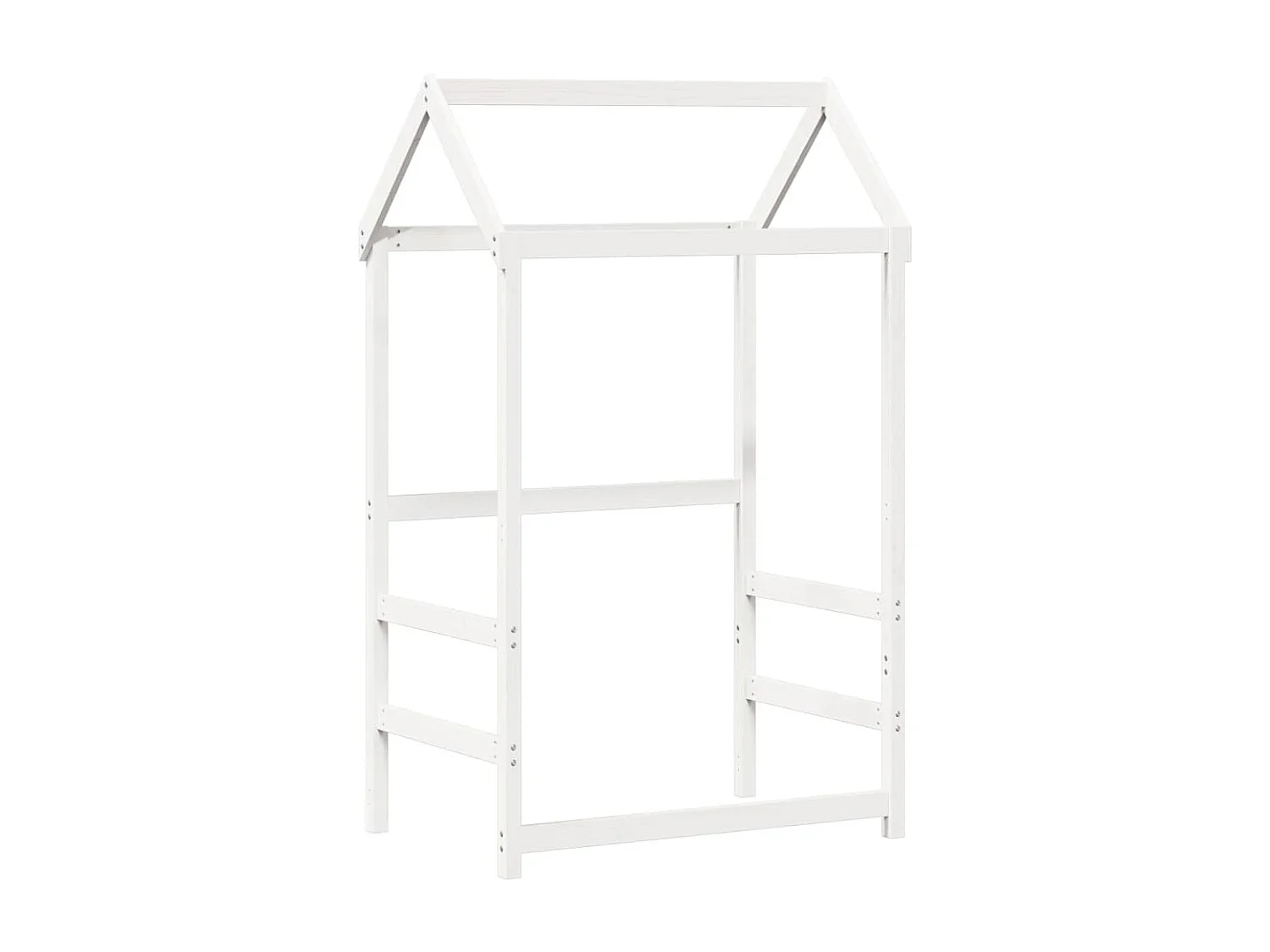 Berkfield Day Bed with Roof without Mattress White 80x200 cm Solid Wood