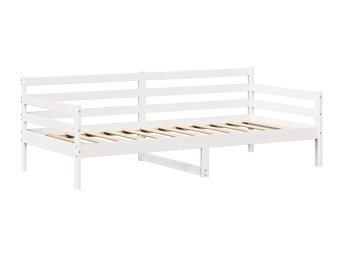 Berkfield Day Bed with Roof without Mattress White 80x200 cm Solid Wood