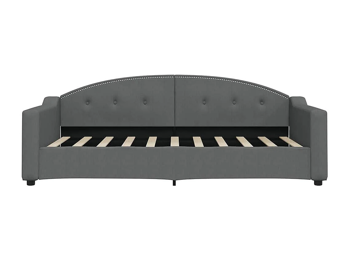 Berkfield Day Bed without Mattress Dark Grey 90x190 cm Single Fabric