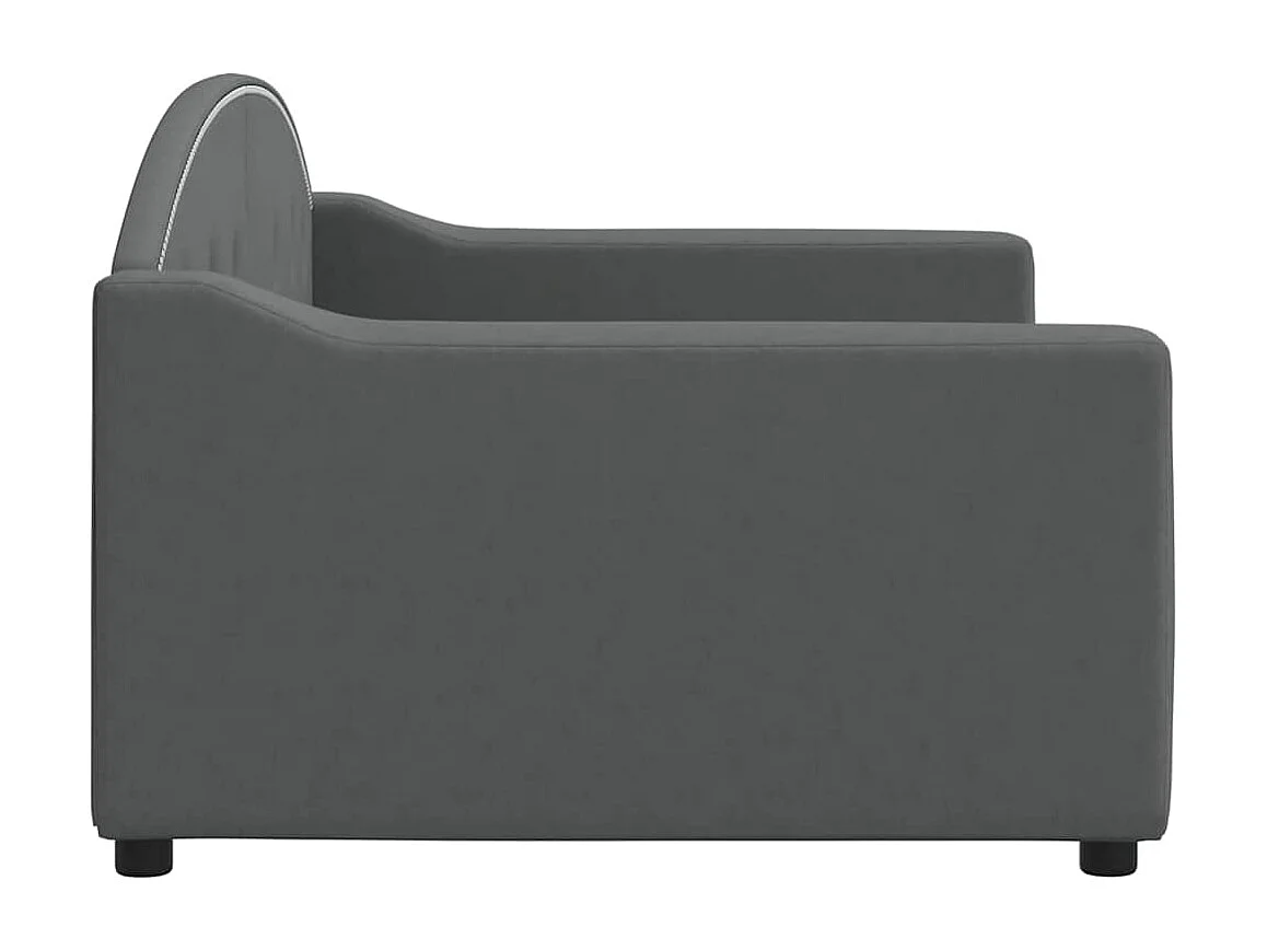 Berkfield Day Bed without Mattress Dark Grey 90x190 cm Single Fabric