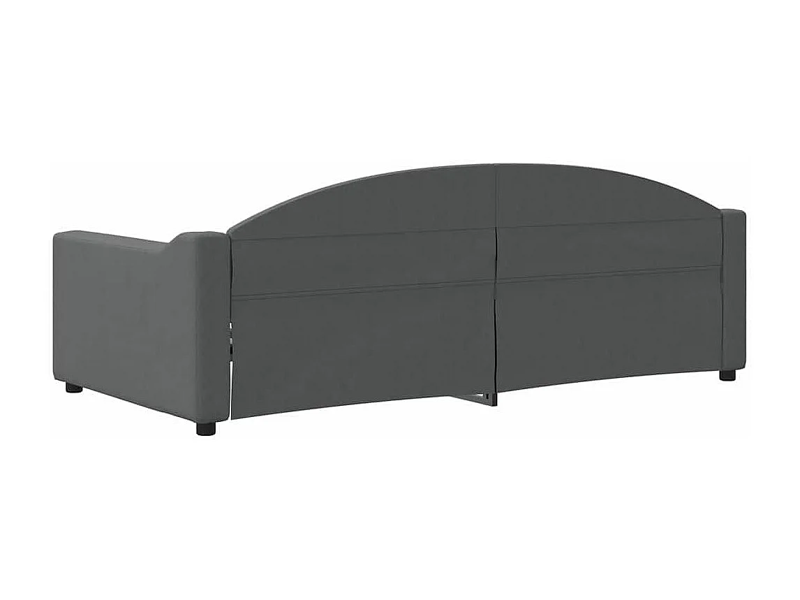 Berkfield Day Bed without Mattress Dark Grey 90x190 cm Single Fabric