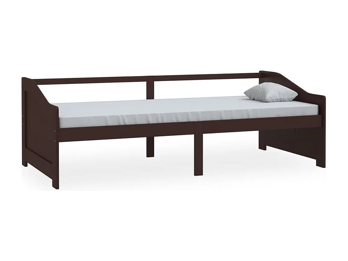 Berkfield 3-Seater Day Bed without Mattress Dark Brown 90x200cm