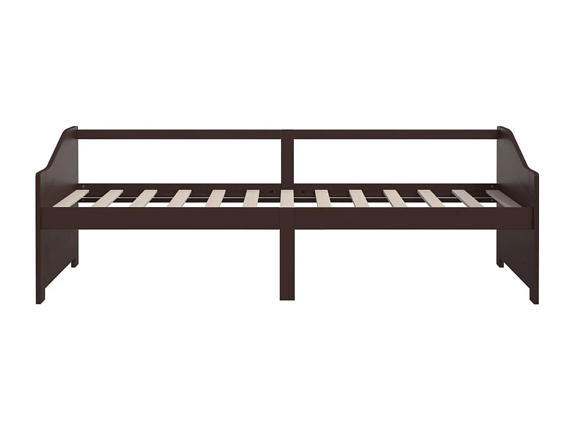 Berkfield 3-Seater Day Bed without Mattress Dark Brown 90x200cm