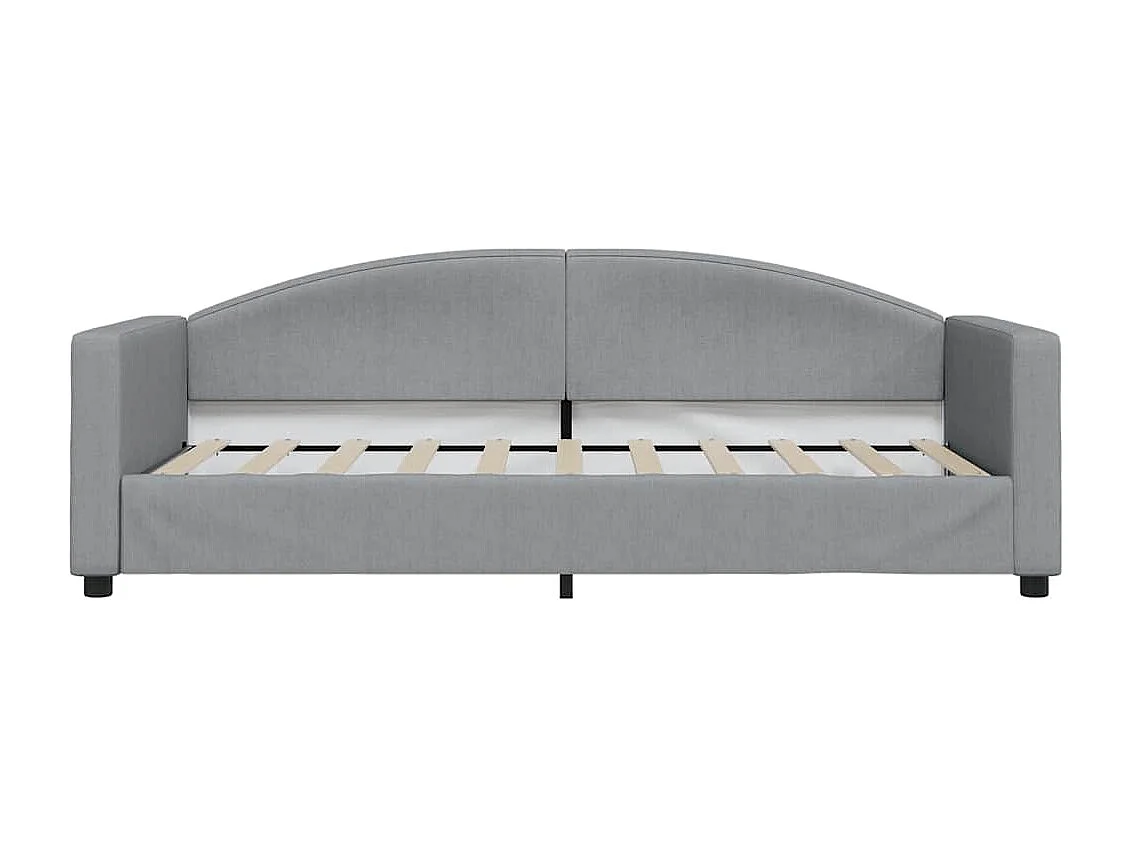Berkfield Day Bed without Mattress Light Grey 90x190 cm Single Fabric