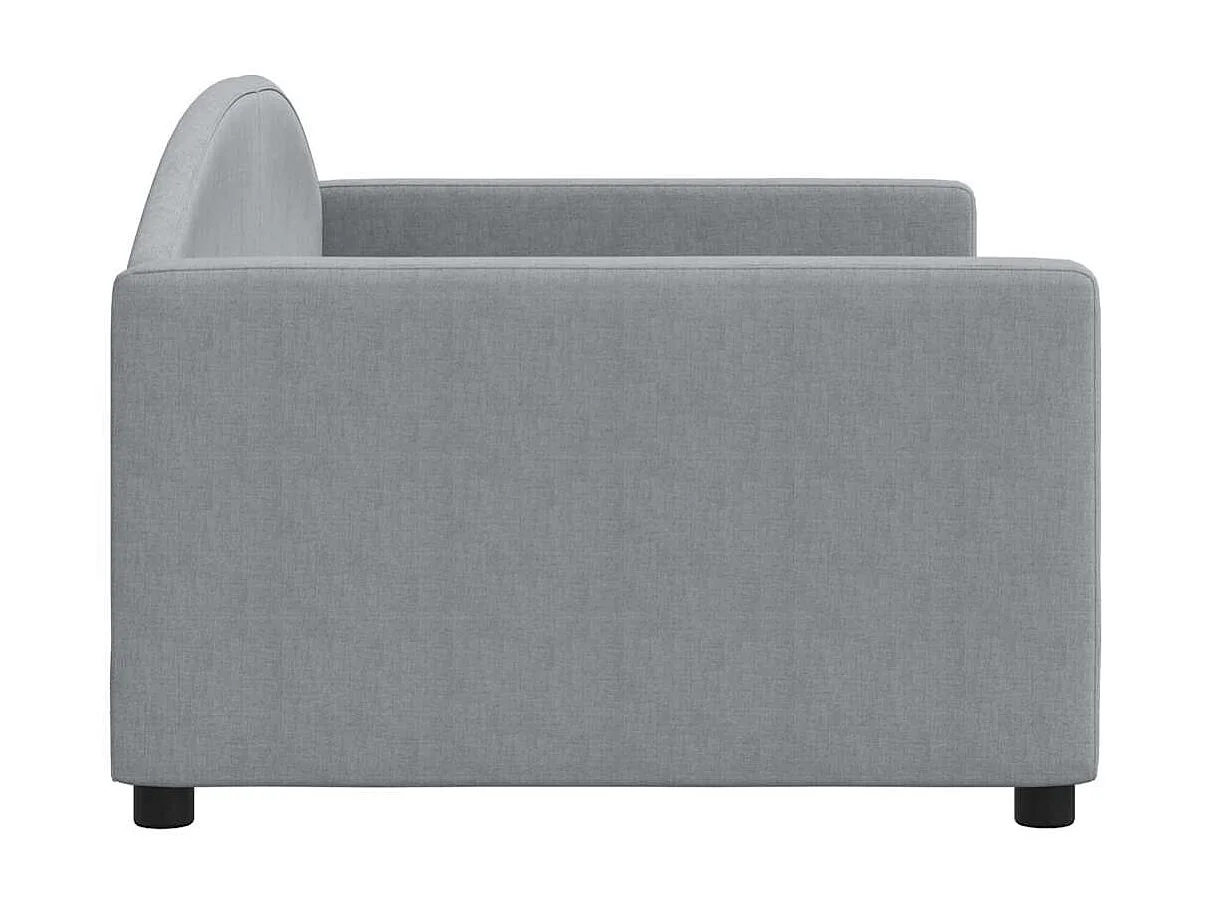 Berkfield Day Bed without Mattress Light Grey 90x190 cm Single Fabric