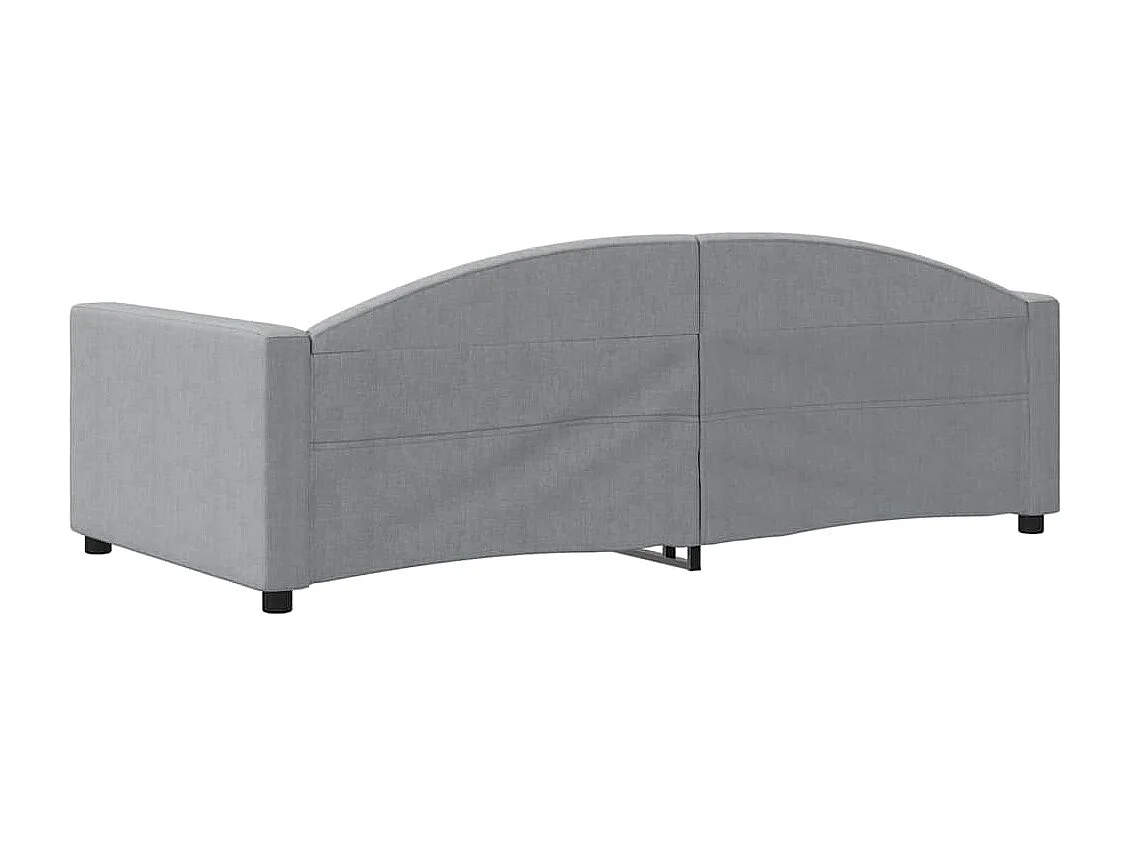 Berkfield Day Bed without Mattress Light Grey 90x190 cm Single Fabric