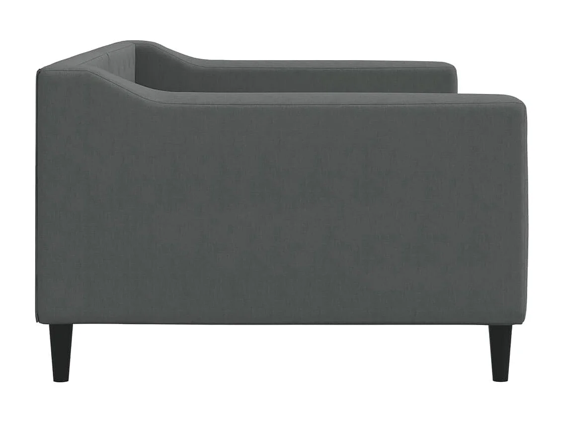 Berkfield Day Bed without Mattress Dark Grey 90x190 cm Single Fabric