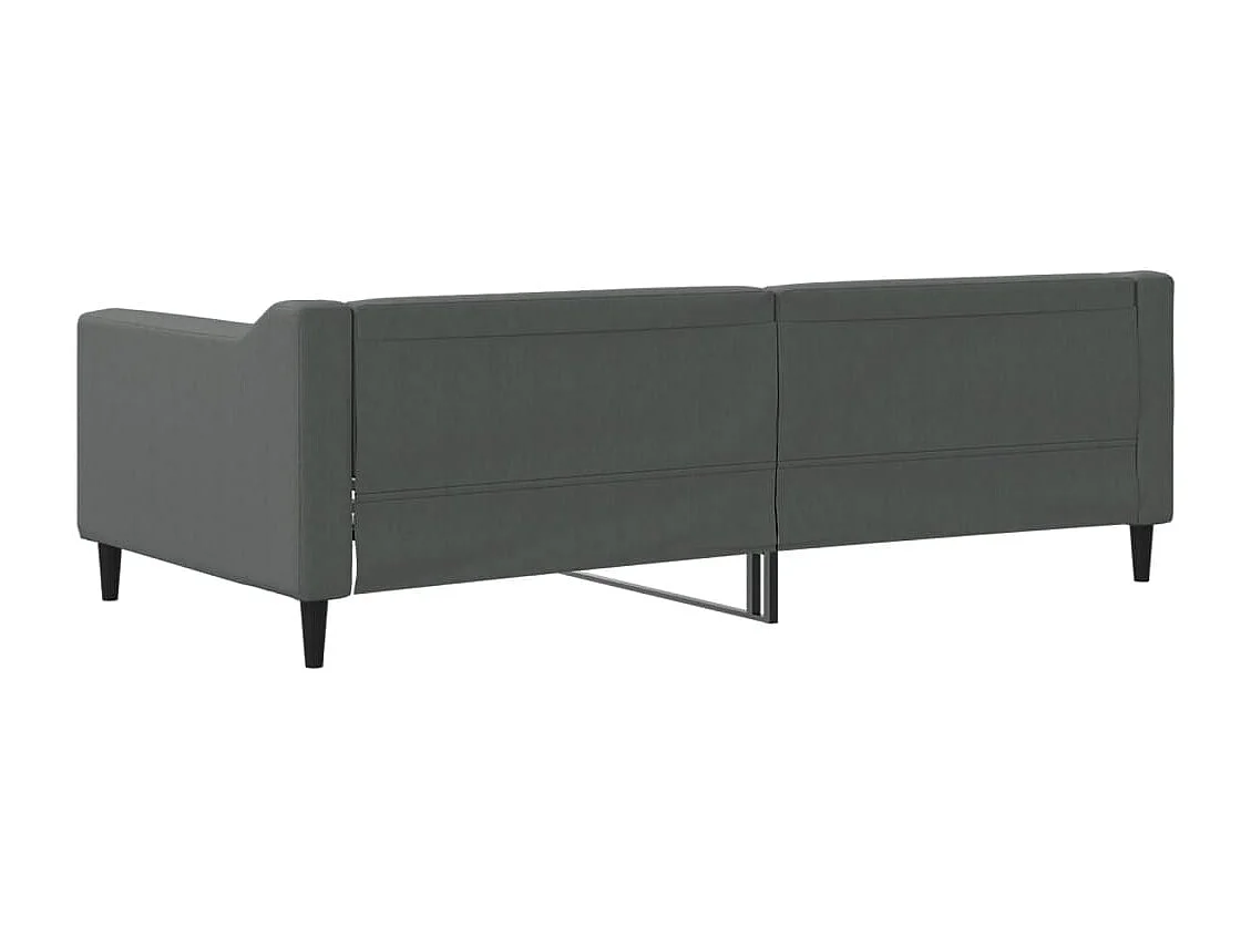 Berkfield Day Bed without Mattress Dark Grey 90x190 cm Single Fabric