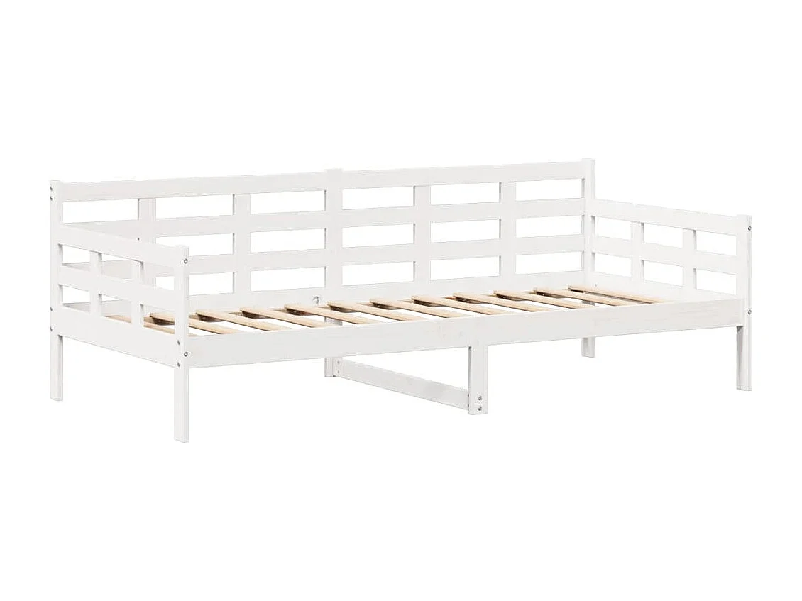Berkfield Day Bed with Roof without Mattress White 80x200 cm Solid Wood