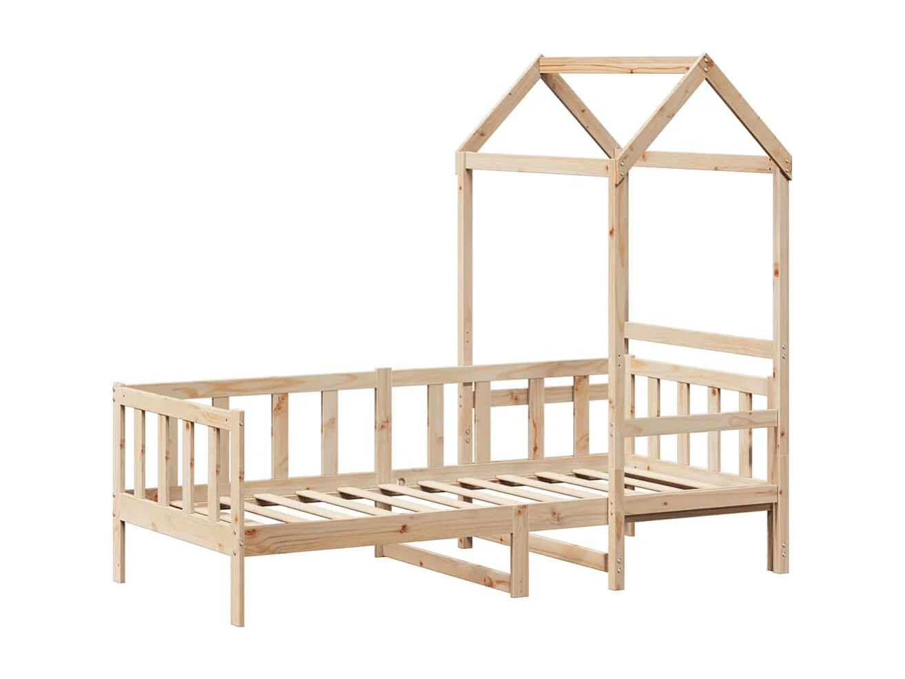 Berkfield Day Bed with Roof without Mattress 80x200 cm Solid Wood