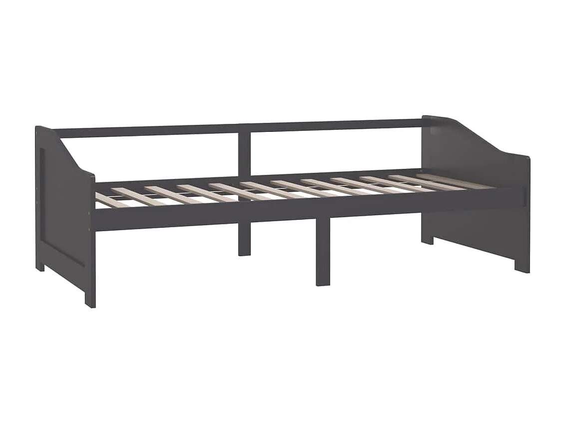 Berkfield 3-Seater Day Bed without Mattress Dark Grey 90x200cm