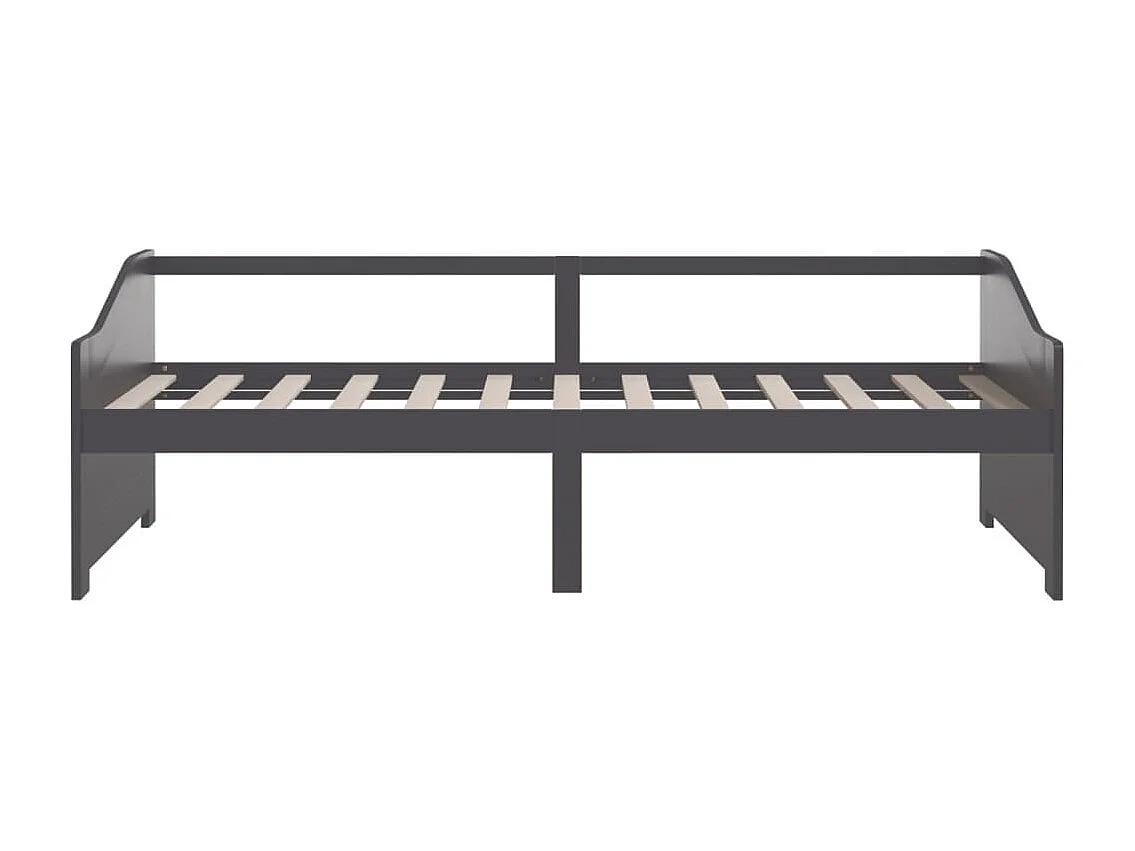 Berkfield 3-Seater Day Bed without Mattress Dark Grey 90x200cm