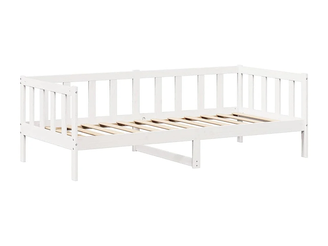 Berkfield Day Bed with Roof without Mattress White 80x200 cm Solid Wood