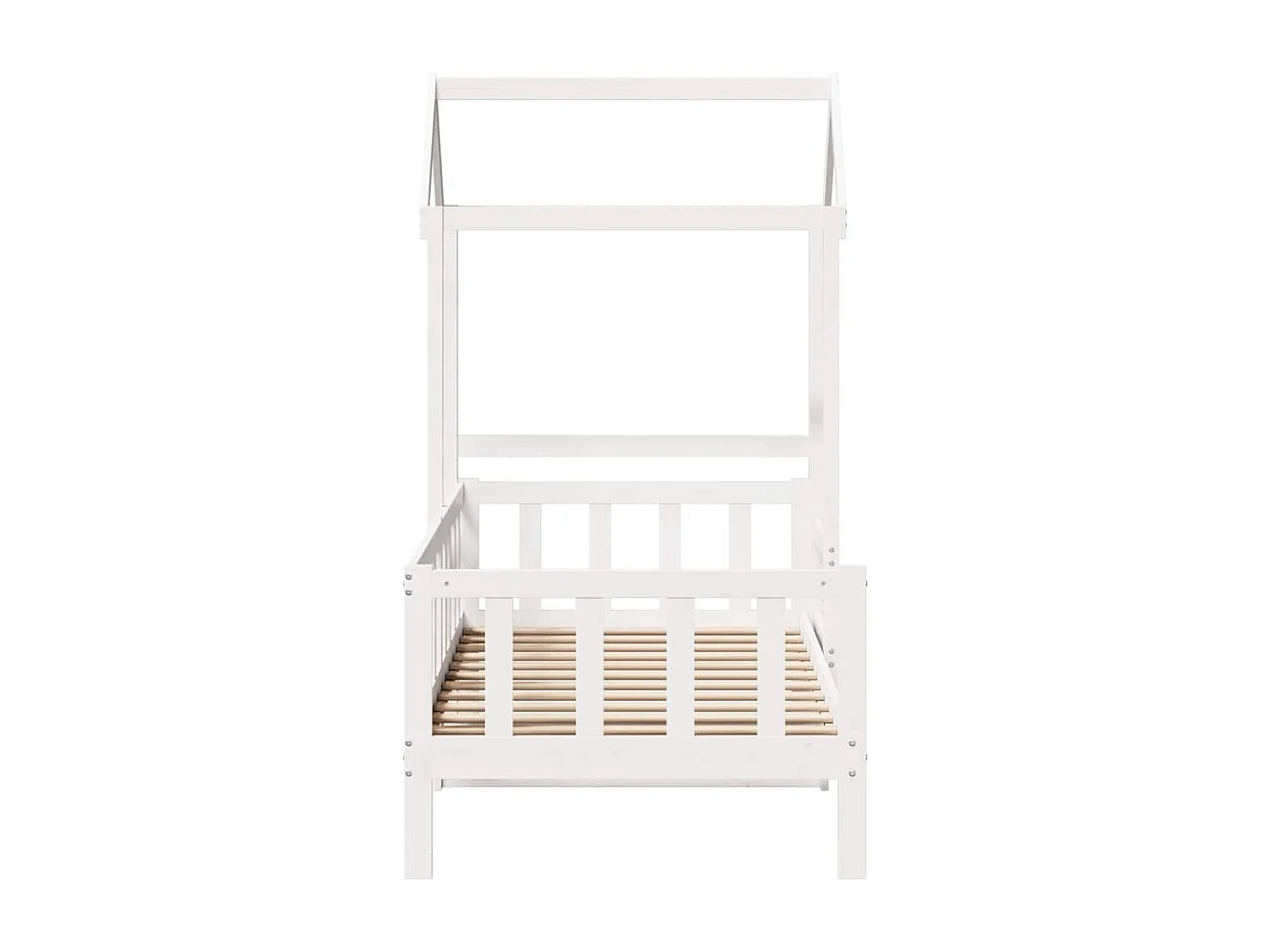 Berkfield Day Bed with Roof without Mattress White 80x200 cm Solid Wood