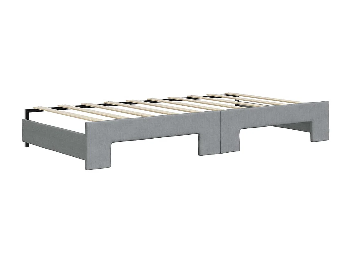 Berkfield Daybed with Trundle and Drawers Dark Grey 90x190 cm Fabric