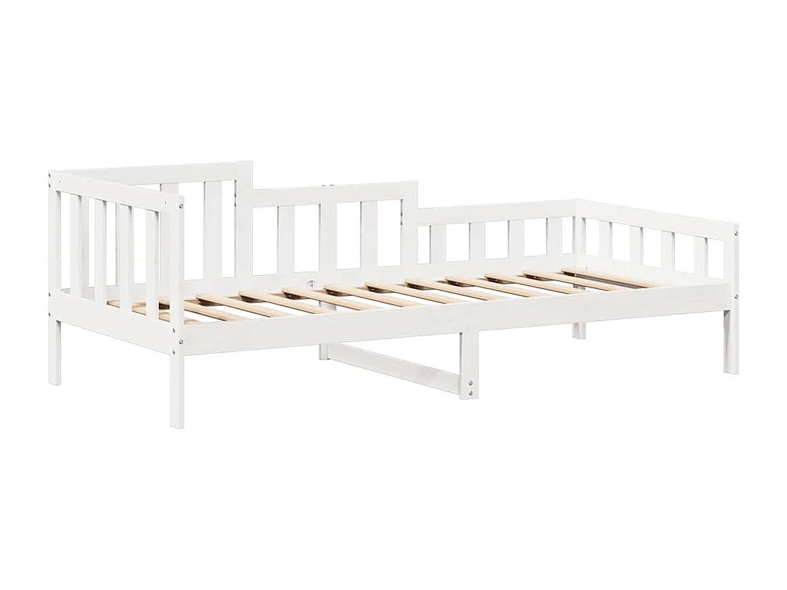Berkfield Day Bed with Roof without Mattress White 80x200 cm Solid Wood
