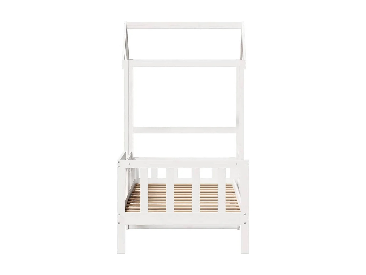 Berkfield Day Bed with Roof without Mattress White 80x200 cm Solid Wood